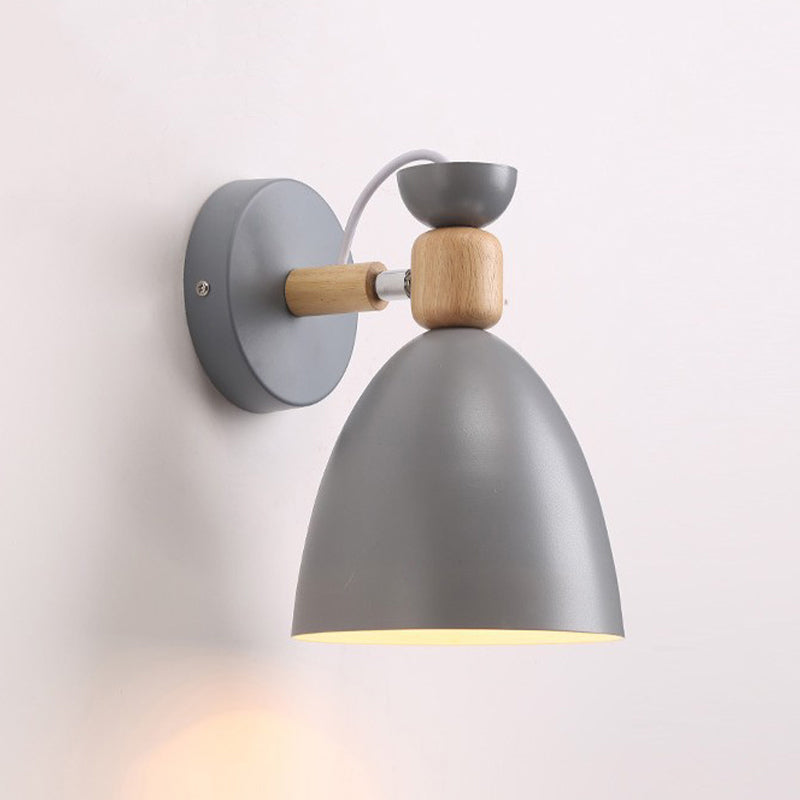 Contemporary Wall Light Wooden Macaroon Wall Light Sconce for Living Room