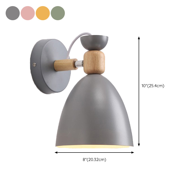 Contemporary Wall Light Wooden Macaroon Wall Light Sconce for Living Room