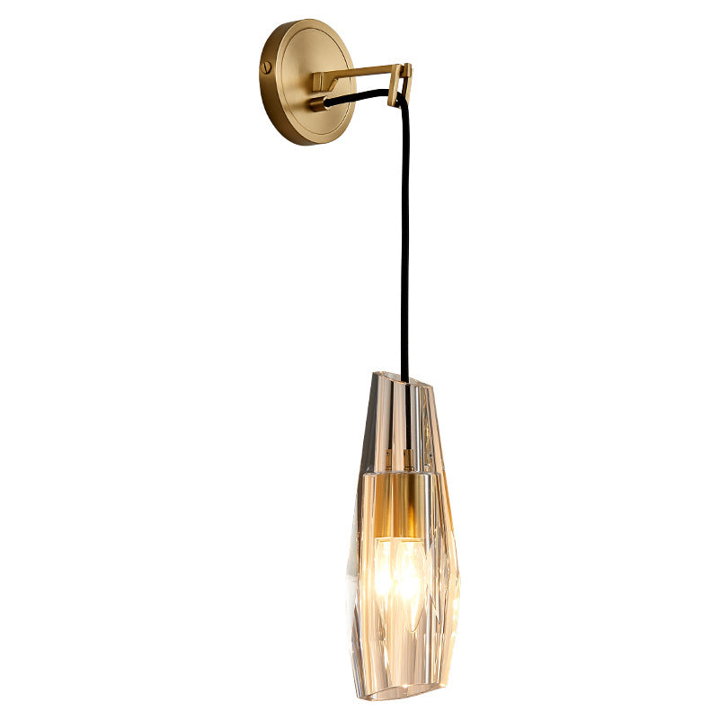 Post-Modern Wall Sconce Geometric Sconce Lighting with Crystal for Bedroom