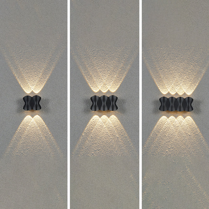 Dark Black Wall Flush Mount Aluminum LED Modernism Wall Light