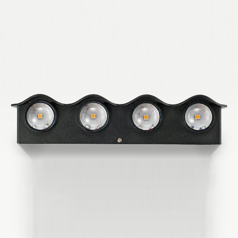 Dark Black Wall Flush Mount Aluminum LED Modernism Wall Light