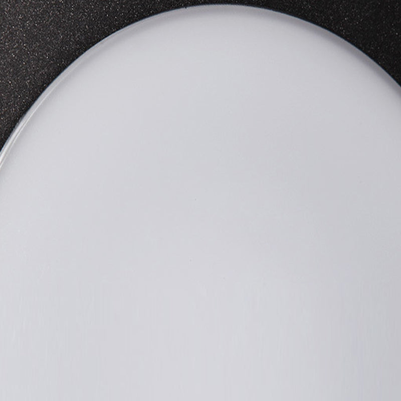 1 - Light Interior LED Wall Light Contemporary Round Black Wall Mount