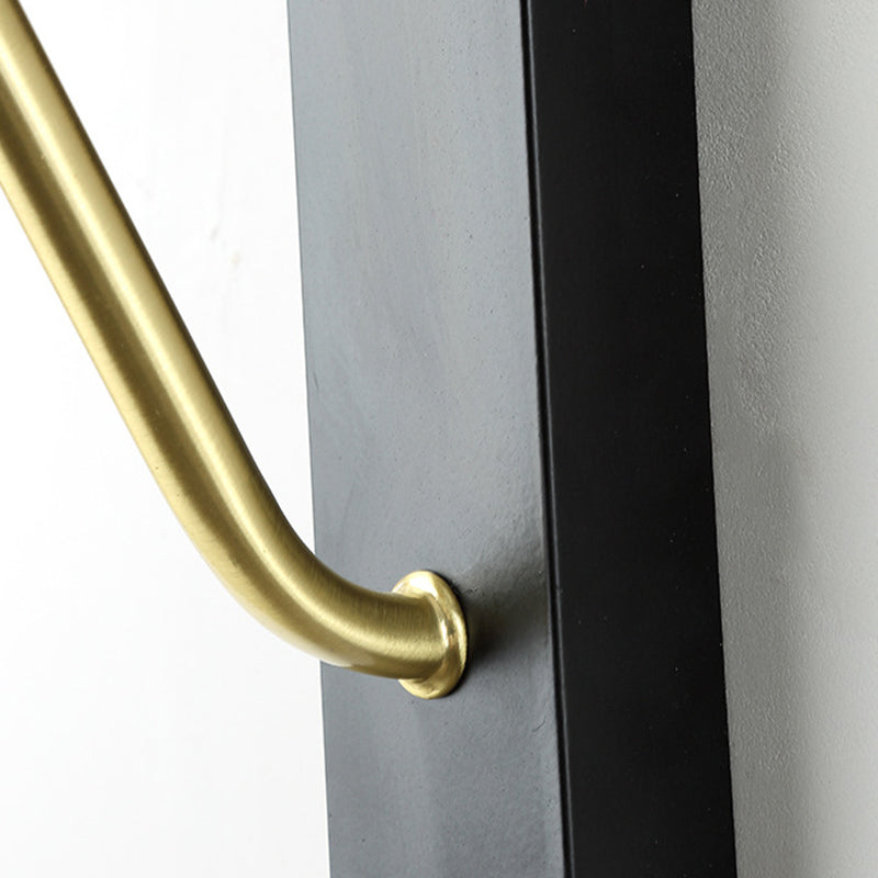 Single Contemporary Black/White Wall Mounted Sconce Metallic Shaded Wall Light