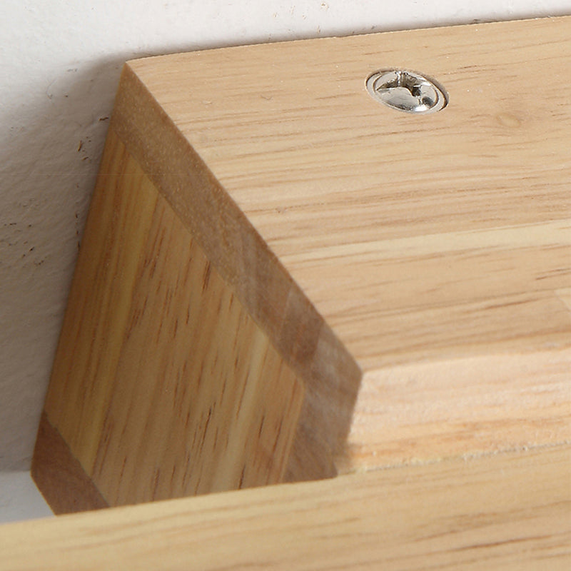 Nordic Style Wooden Vanity Light LED Rectangle Shape Vanity Lamp for Shower Room