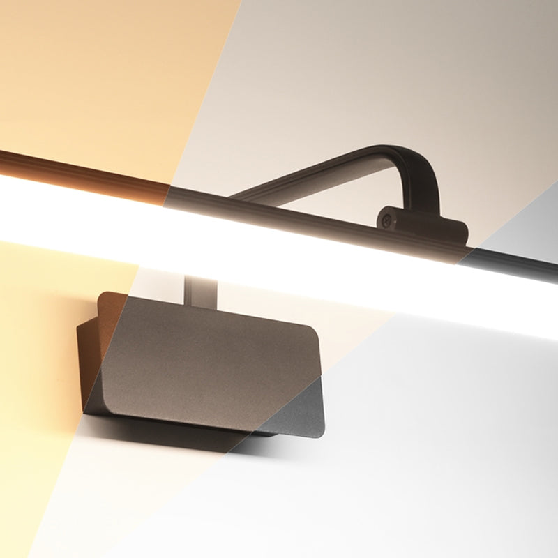 Nordic Style Iron Vanity Light Rectangle Shape Adjustable Vanity Lamp for Shower Room