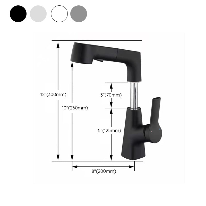 Centerset Sink Faucet Contemporary Pull-out Faucet with Single Handle