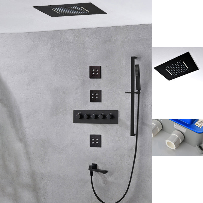 Modern Shower Trim Brass Body Jets Adjustable Shower Head Shower System