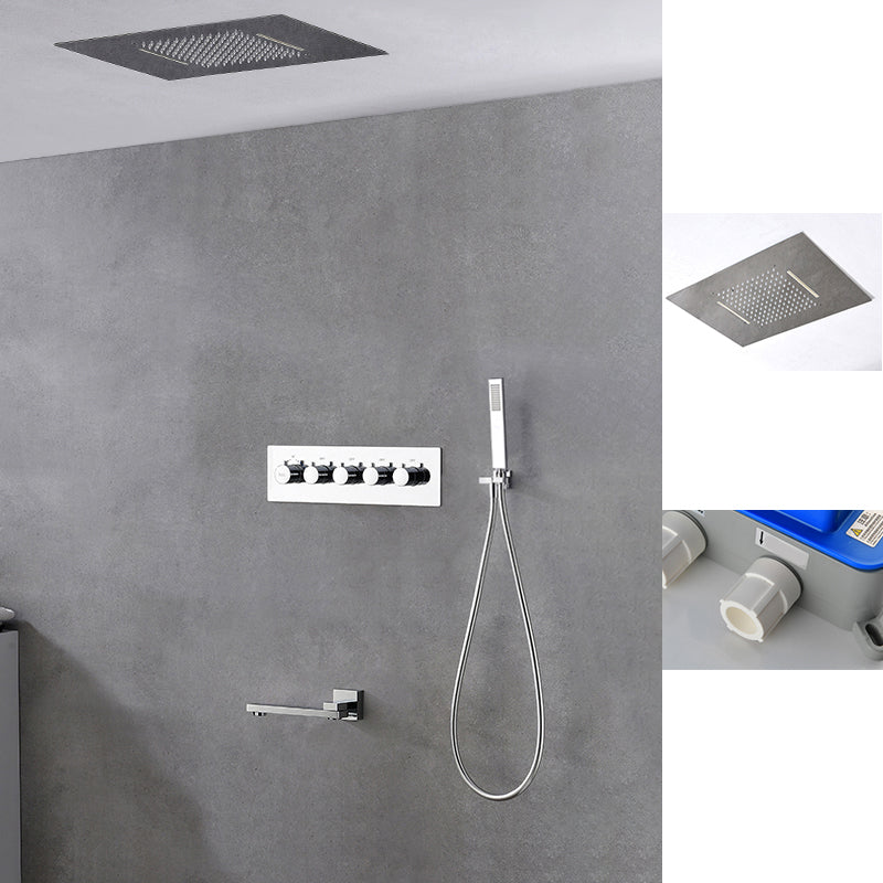 Modern Shower Trim Brass Body Jets Adjustable Shower Head Shower System