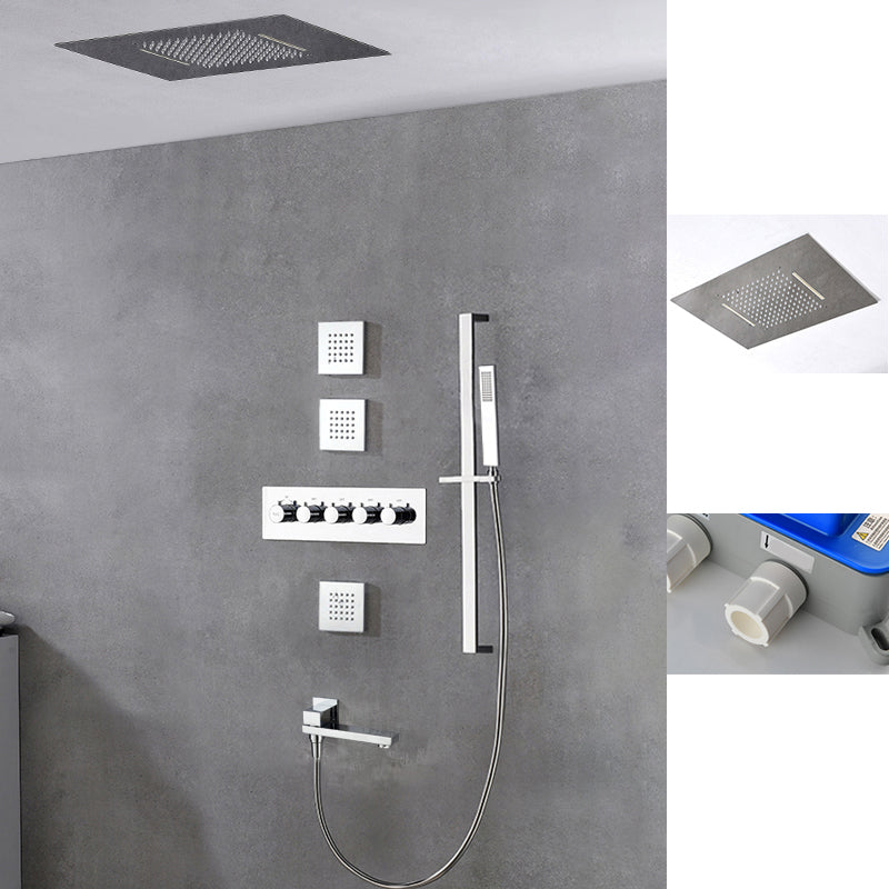 Modern Shower Trim Brass Body Jets Adjustable Shower Head Shower System