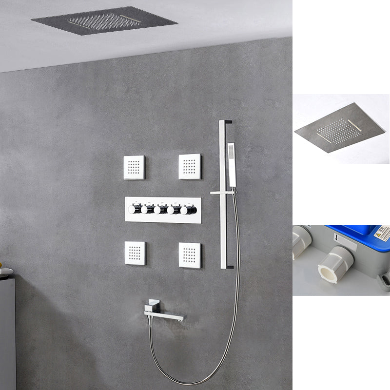 Modern Shower Trim Brass Body Jets Adjustable Shower Head Shower System