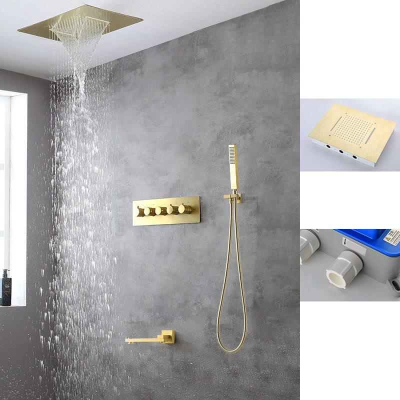Modern Shower Trim Brass Body Jets Adjustable Shower Head Shower System