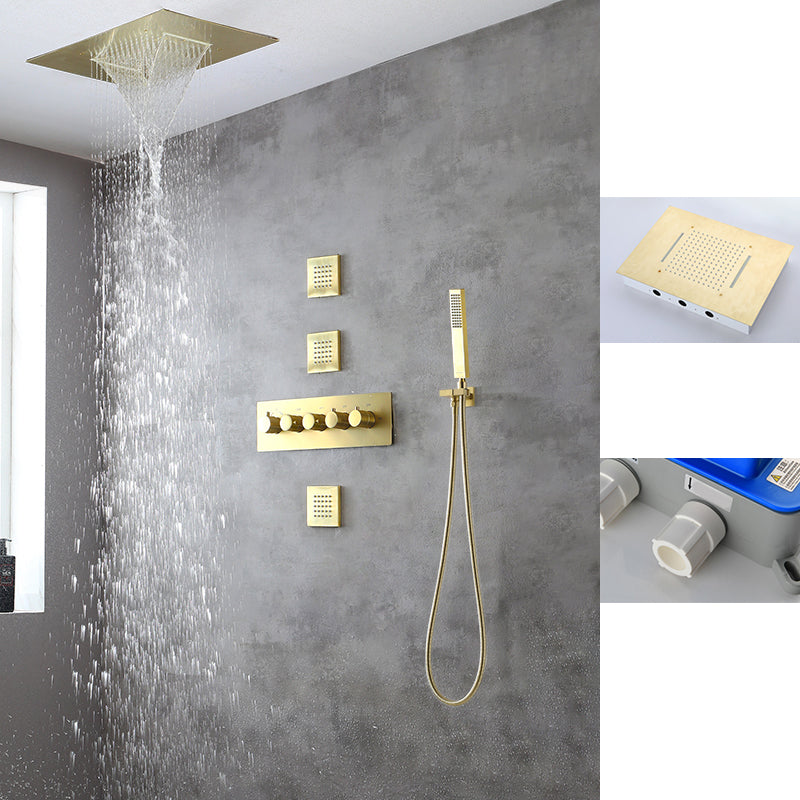Modern Shower Trim Brass Body Jets Adjustable Shower Head Shower System