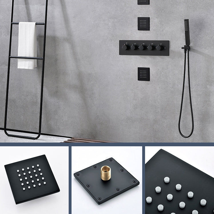 Modern Shower Trim Brass Body Jets Adjustable Shower Head Shower System
