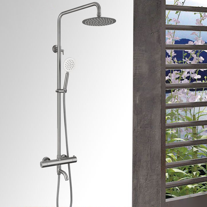 Modern Shower Set Stainless Steel Temperature Control Wall Mounted Shower Combo