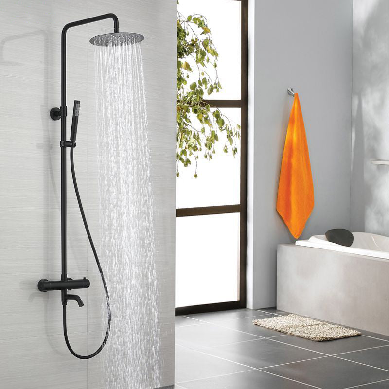 Modern Shower Set Stainless Steel Temperature Control Wall Mounted Shower Combo