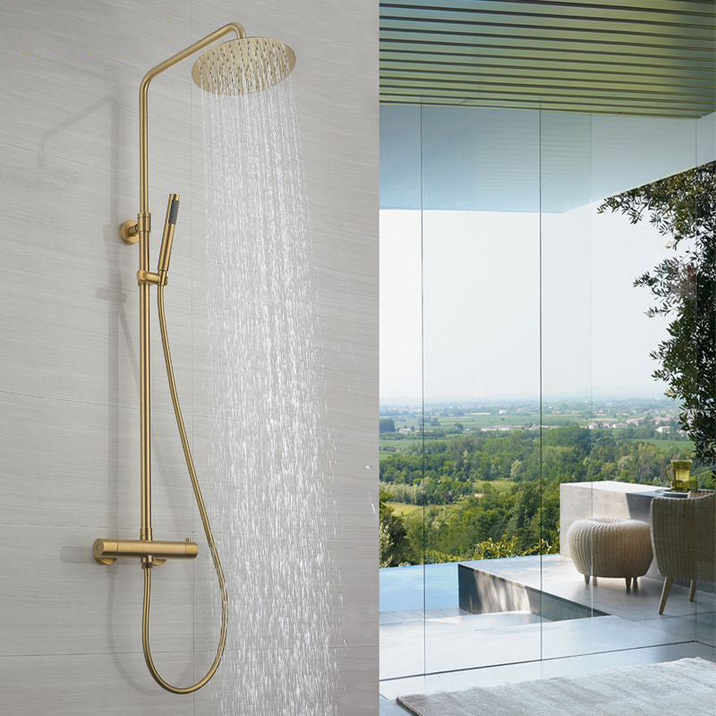 Modern Shower Set Stainless Steel Temperature Control Wall Mounted Shower Combo