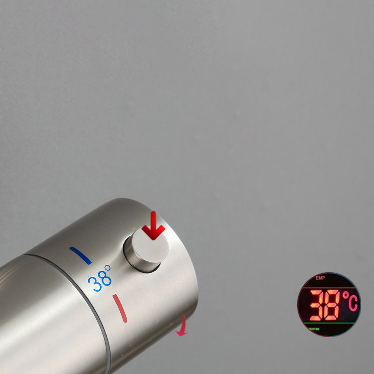 Modern Shower Set Stainless Steel Temperature Control Wall Mounted Shower Combo