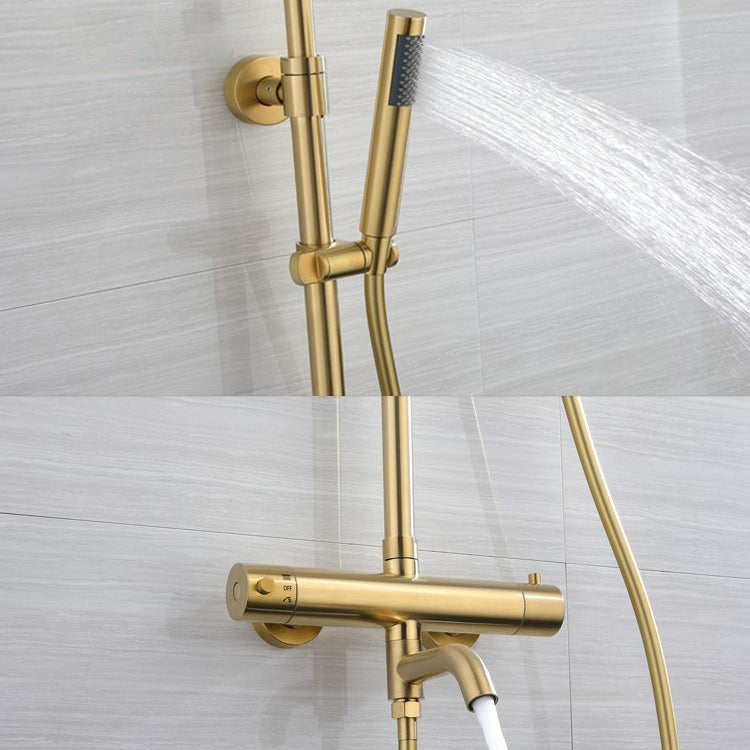 Modern Shower Set Stainless Steel Temperature Control Wall Mounted Shower Combo