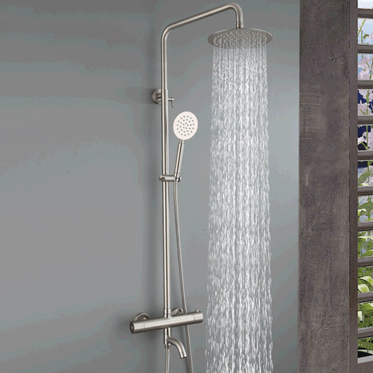 Modern Shower Set Stainless Steel Temperature Control Wall Mounted Shower Combo