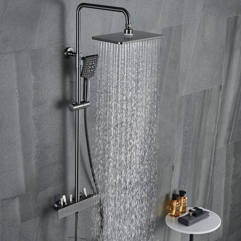 Modern Shower Trim Brass Slide Bar Included Adjustable Shower Head Shower System