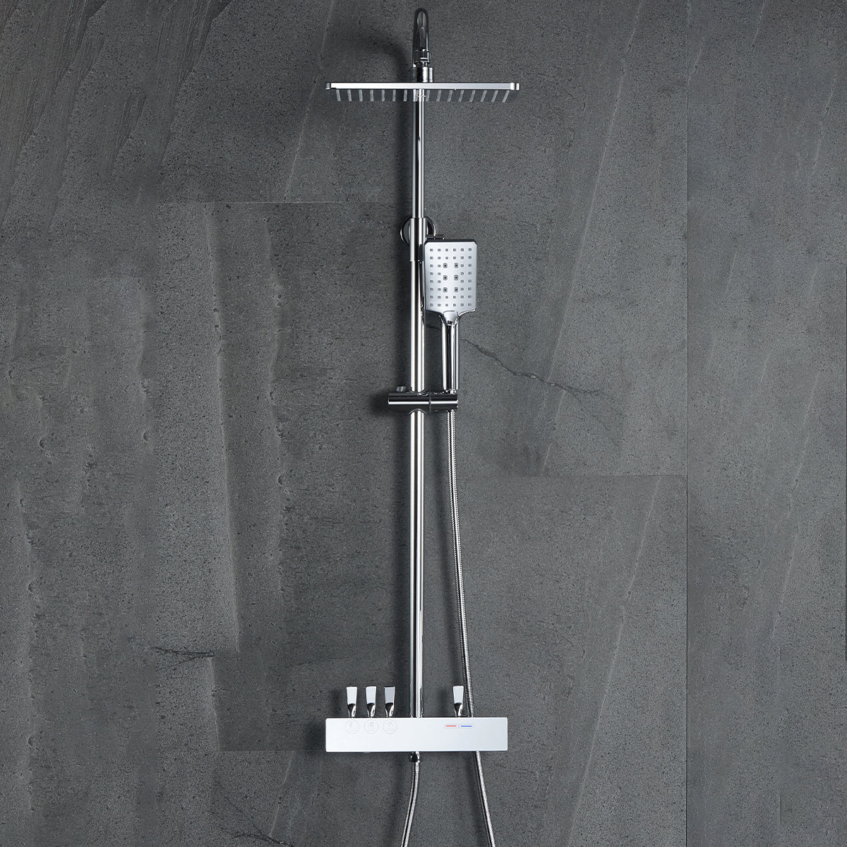 Modern Shower Trim Brass Slide Bar Included Adjustable Shower Head Shower System