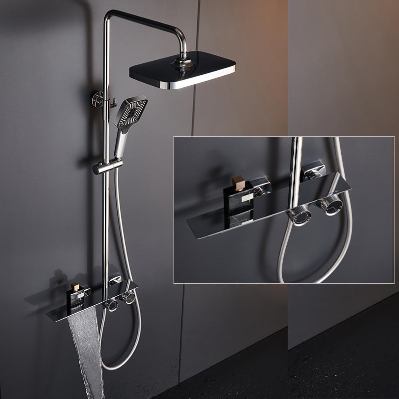 Modern Shower Faucet Brass Slide Bar Included Adjustable Shower Head Shower System