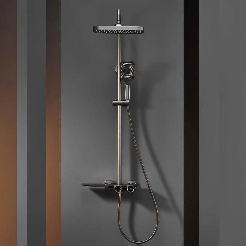 Modern Shower Faucet Brass Slide Bar Included Adjustable Shower Head Shower System