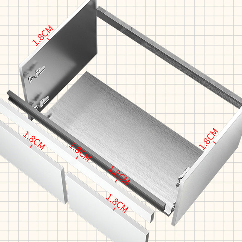 Modern Bathroom Vanity Set Wood Standalone Cabinet and Mirror Space Saver Vanity