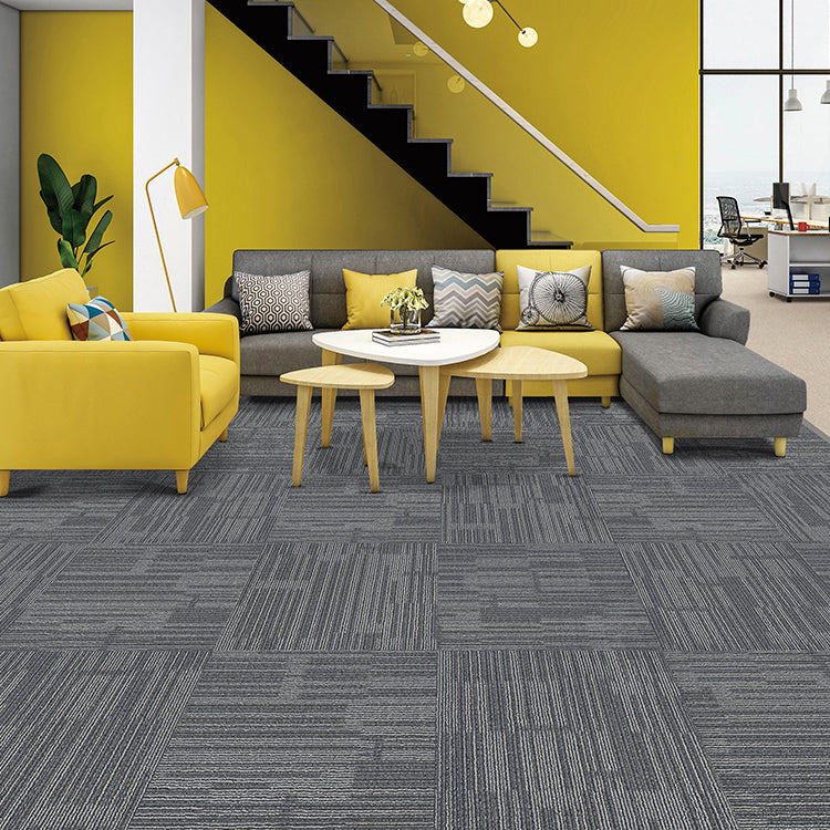 Fade Resistant Level Loop Carpet Tile Non-Skid Loose Lay Indoor Carpet Tiles