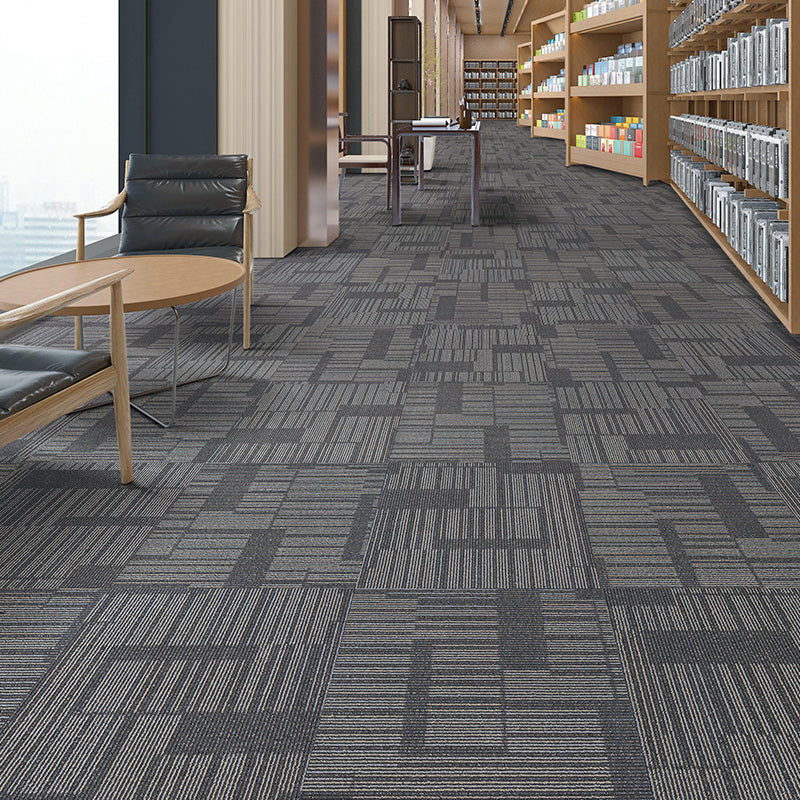 Fade Resistant Level Loop Carpet Tile Non-Skid Loose Lay Indoor Carpet Tiles