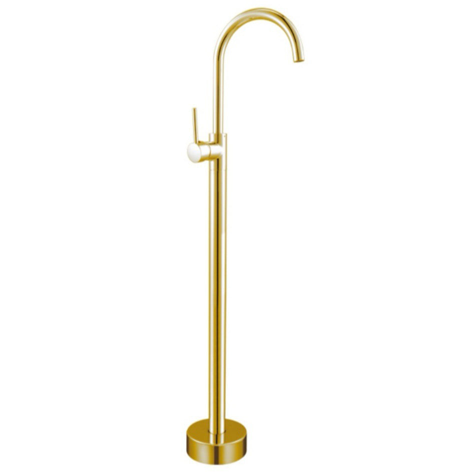 Traditional Floor Mounted Metal Freestanding Tub Filler Single Handle Freestanding Faucet