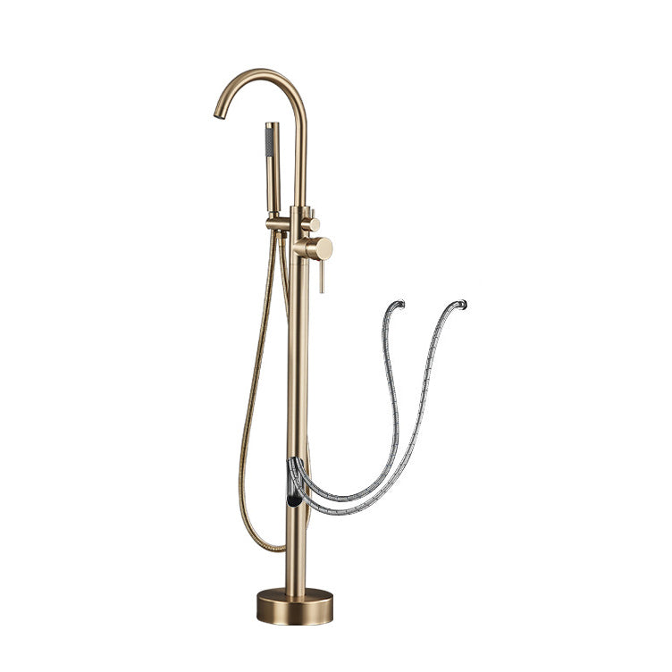 Floor Mounted Freestanding Tub Filler Metal Freestanding Tub Filler Trim with Spray Gun