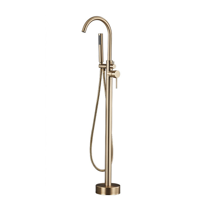 Floor Mounted Freestanding Tub Filler Metal Freestanding Tub Filler Trim with Spray Gun