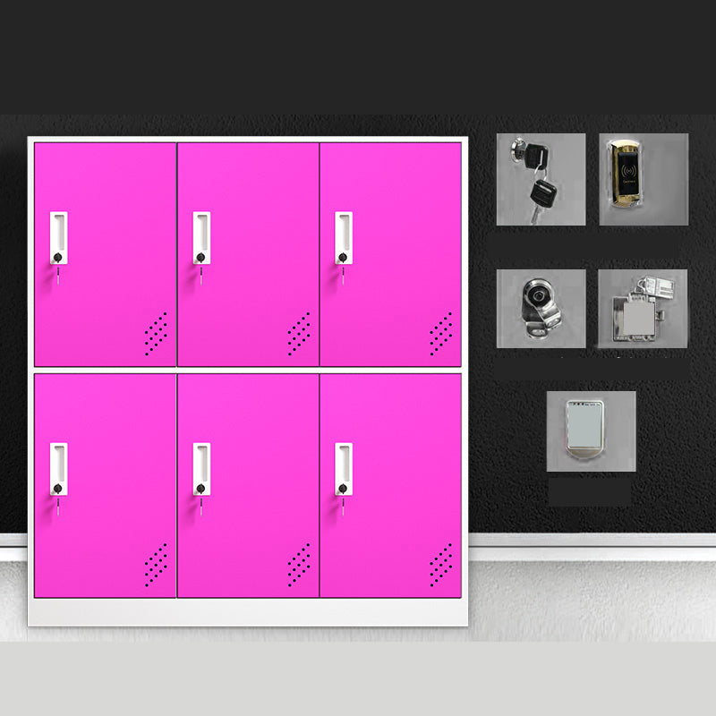 Matte Finish Steel Storage Cabinet with Hinged Doors Contemporary Non-Hanging Armoire