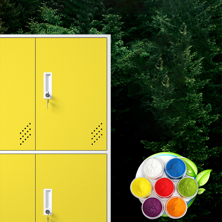 Matte Finish Steel Storage Cabinet with Hinged Doors Contemporary Non-Hanging Armoire