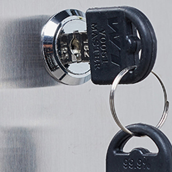 Steel Chrome Storage Cabinet Modern Cabinet with Hinged Doors