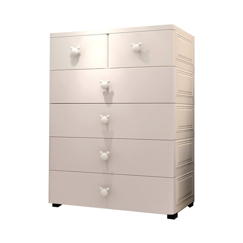 Plastic Non-Hanging Cabinet Contemporary Matte Finish Armoire