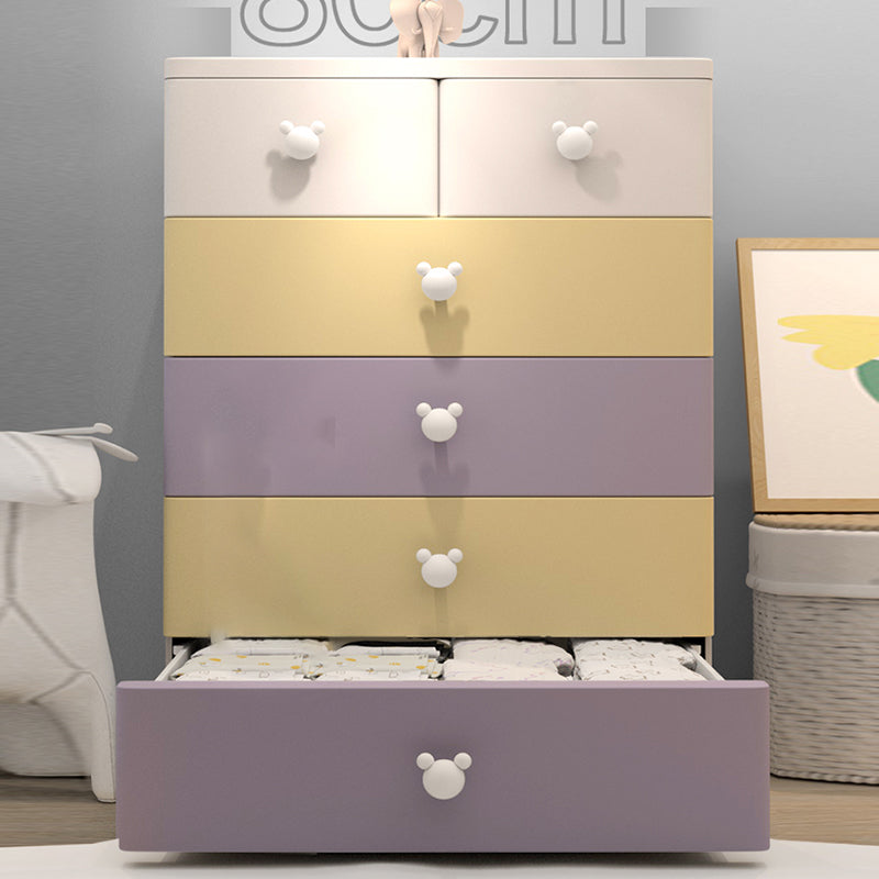 Plastic Non-Hanging Cabinet Contemporary Matte Finish Armoire