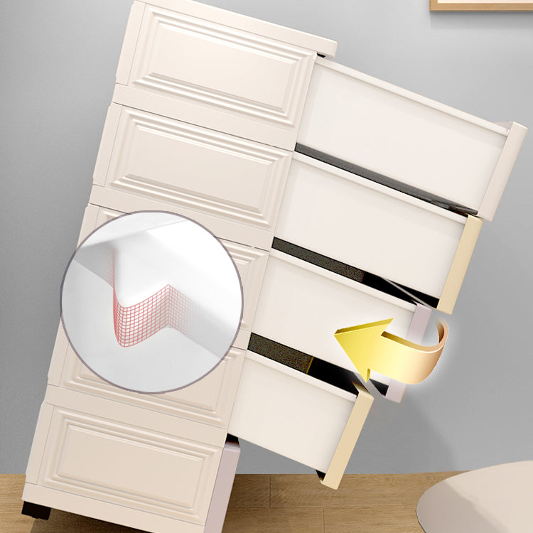 Plastic Non-Hanging Cabinet Contemporary Matte Finish Armoire