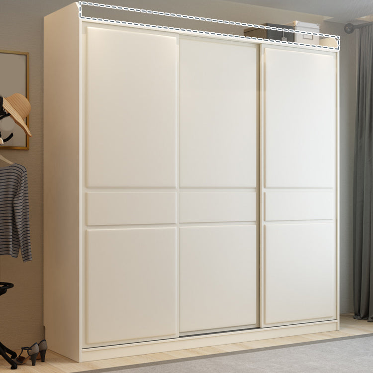 White Modern Wardrobe Armoire Wooden Wardrobe Closet with Shelves