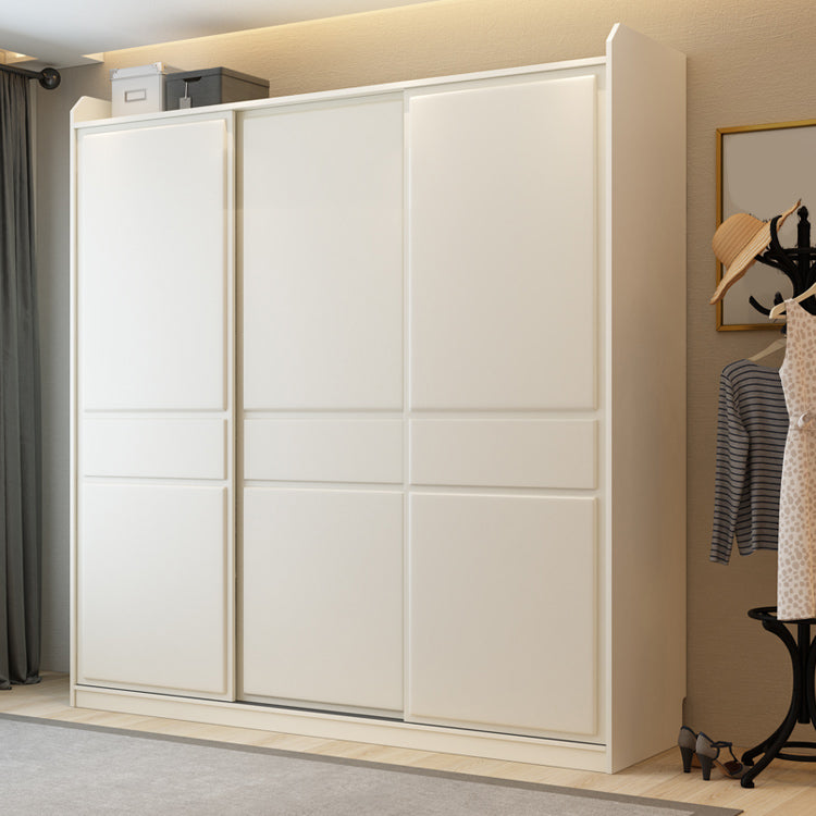 White Modern Wardrobe Armoire Wooden Wardrobe Closet with Shelves