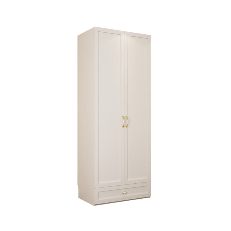 Engineered Wood Wardrobe Closet with Shelves White Wardrobe Cabinet