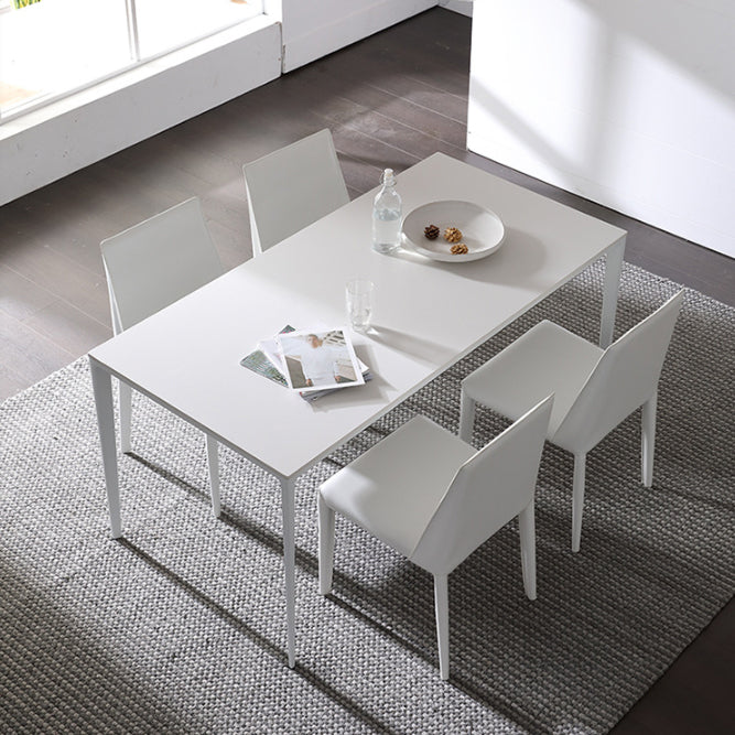 Modern Style Rectangle Table Set 1/2/4/5/6/7 Pieces Dining Set with Metal Legs