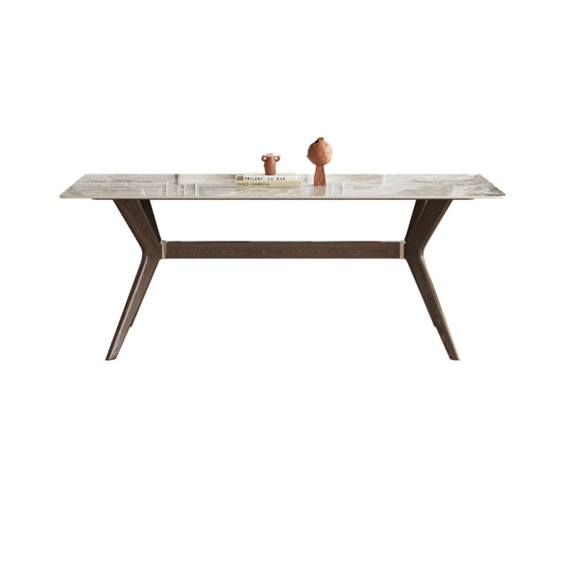 Modern 1/4/5/7 Pieces Dining Furniture Stone Rectangle Dining Table Set in Gray