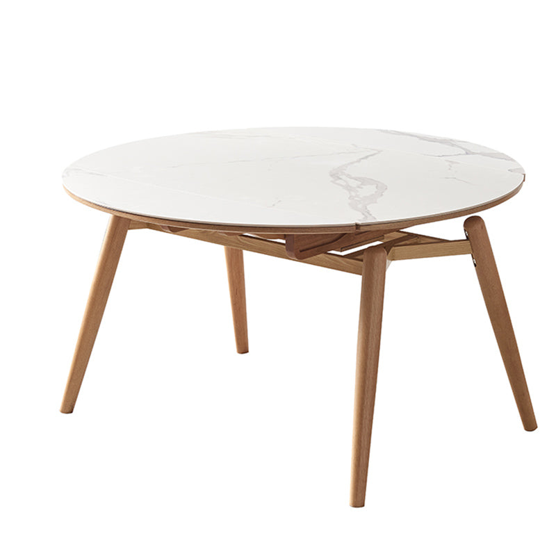 Modern 1/4/5/7 Pieces Furniture Stone Round Dining Table Set in White