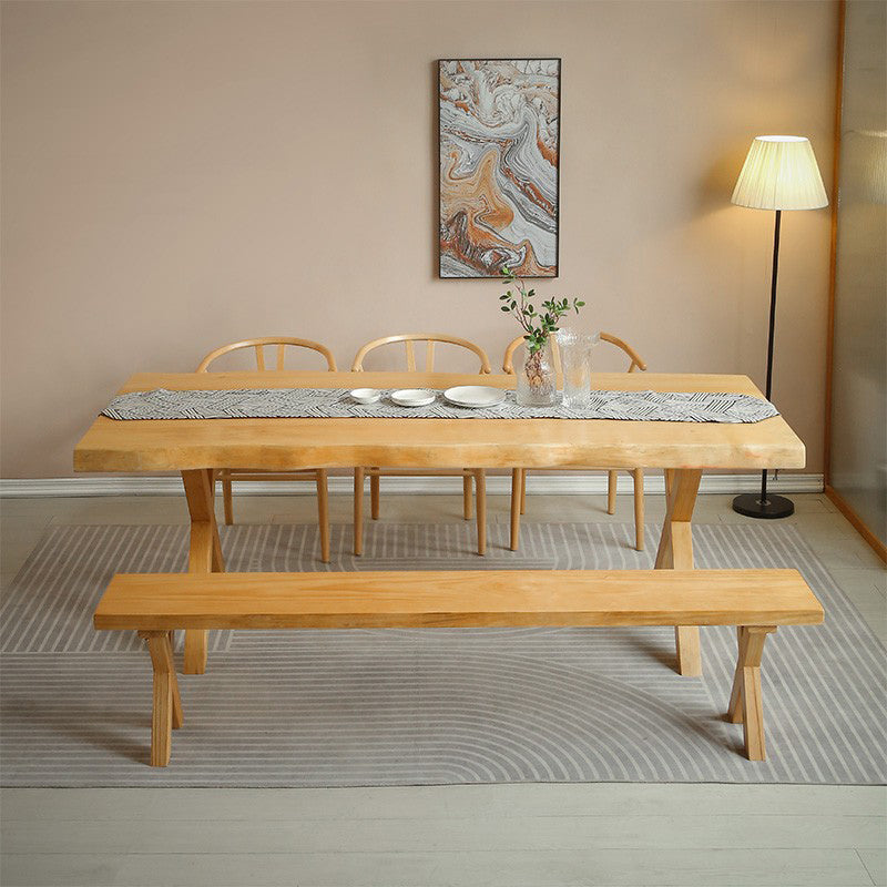 Solid Wood Dining Set 1/2/5 Pcs Rectangle Dining Table and Wishbone Chairs