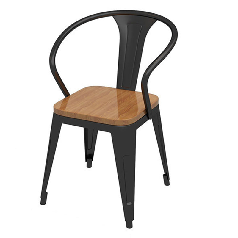 Industrial Dining Set 1/5 Pcs Solid Wood Top Dining Table and Armless Chairs