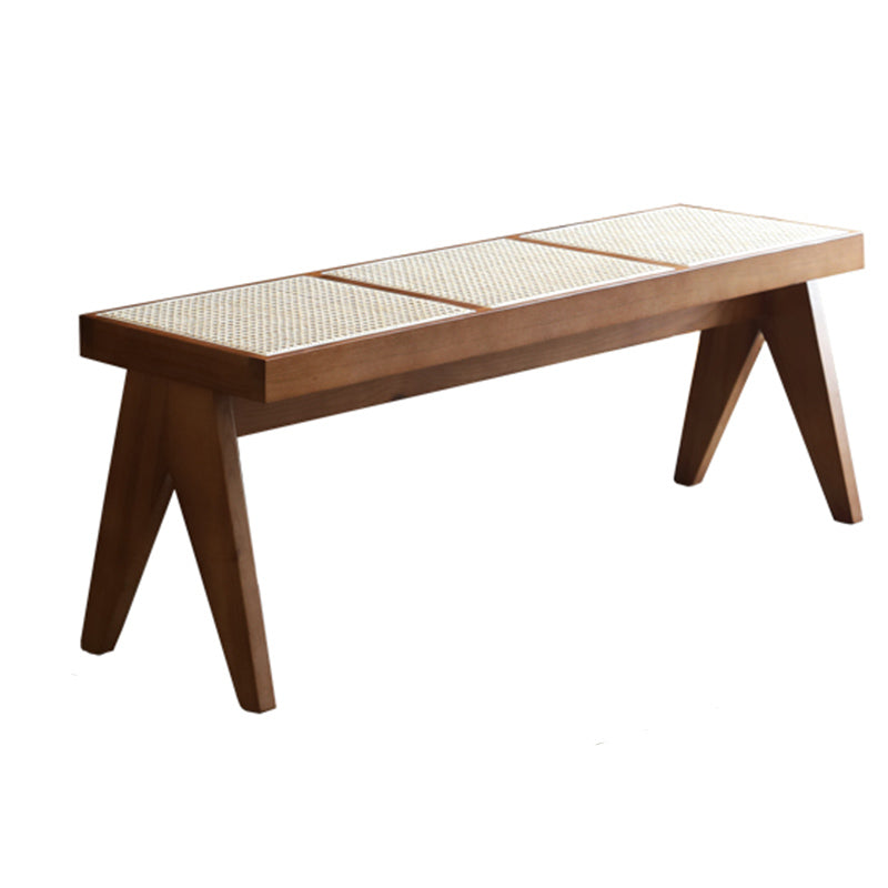 Rectangle Dining Set 1/4/5/6 Pcs Ash Solid Wood and Rattan Dining Table and Chairs