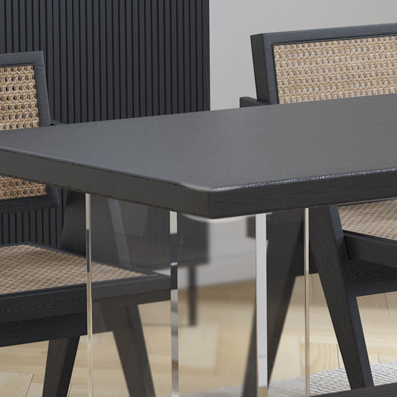 Rectangle Dining Set 1/4/5 Pcs Modern Solid Wood Dining Table and Chairs