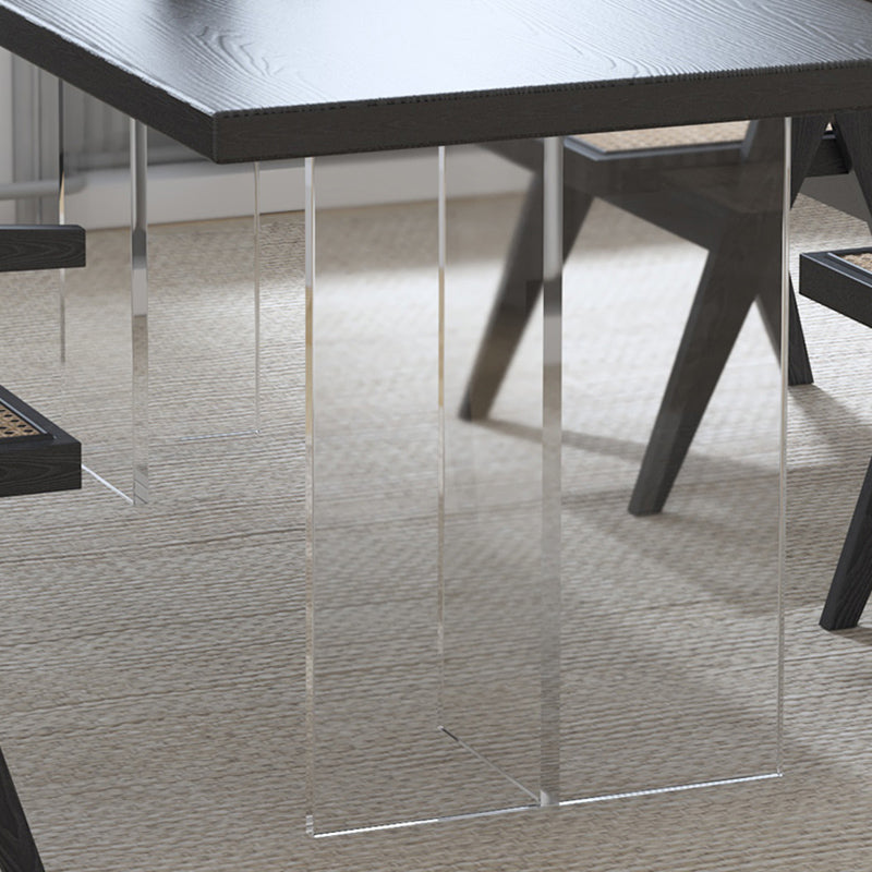 Rectangle Dining Set 1/4/5 Pcs Modern Solid Wood Dining Table and Chairs